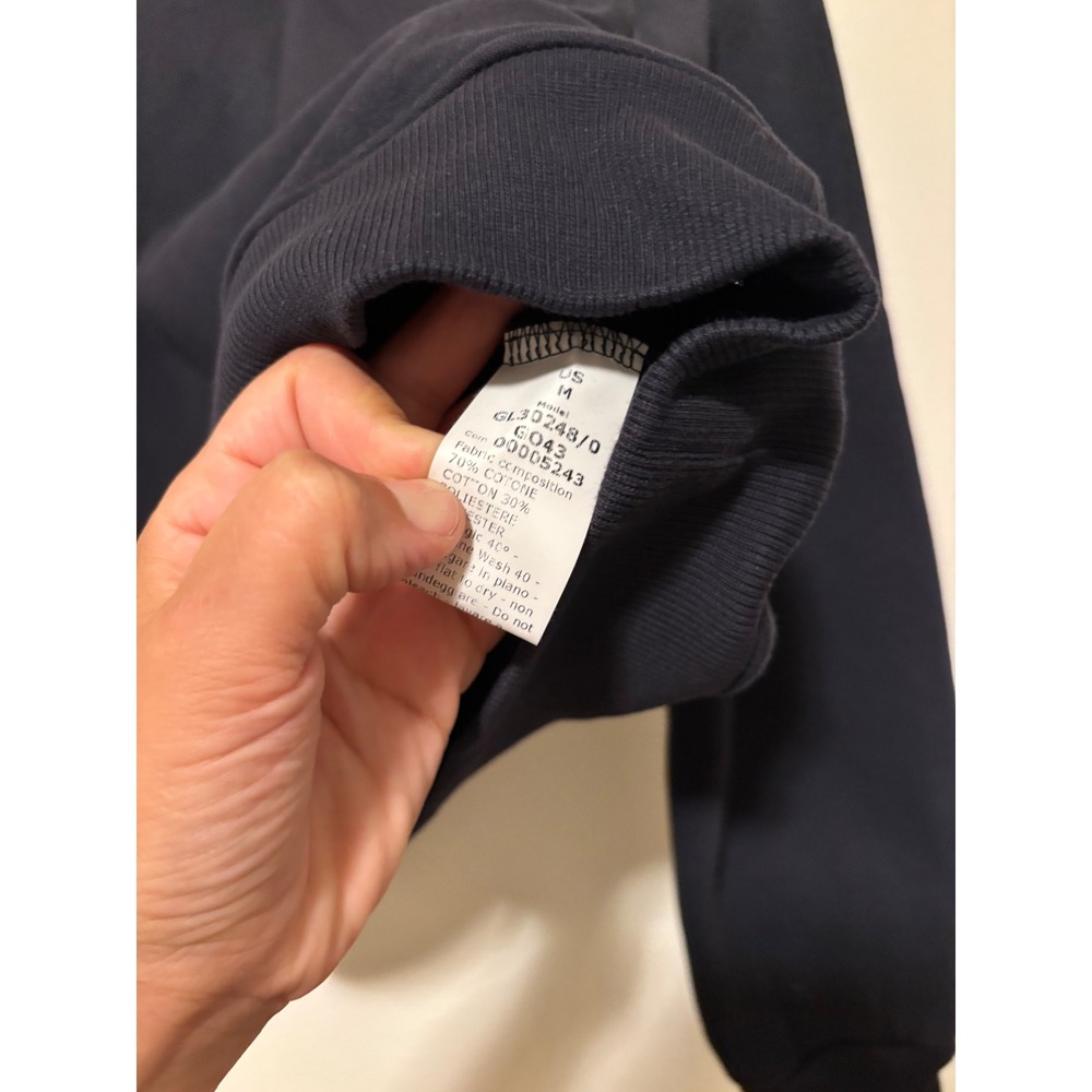G. Label by Goop Made in Italy Puff Sleeve Sweatshirt Womens Medium Navy Blue - Picture 8 of 8